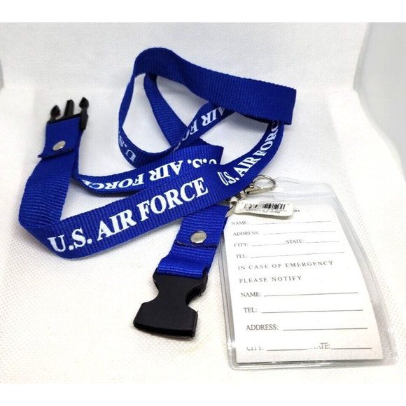 43" U.S Air Force ID Badge Detachable Lanyard Badge Holder Blue - Picture 10 of 11